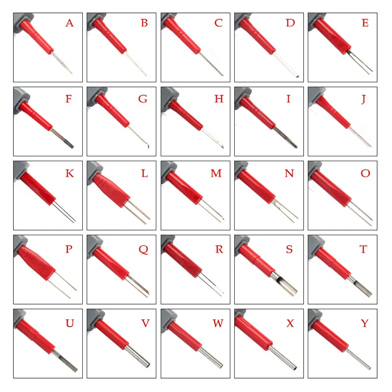 25Pcs Automotive Wiring Connector Pin Release Extractor Crimp Terminal Removal Kit