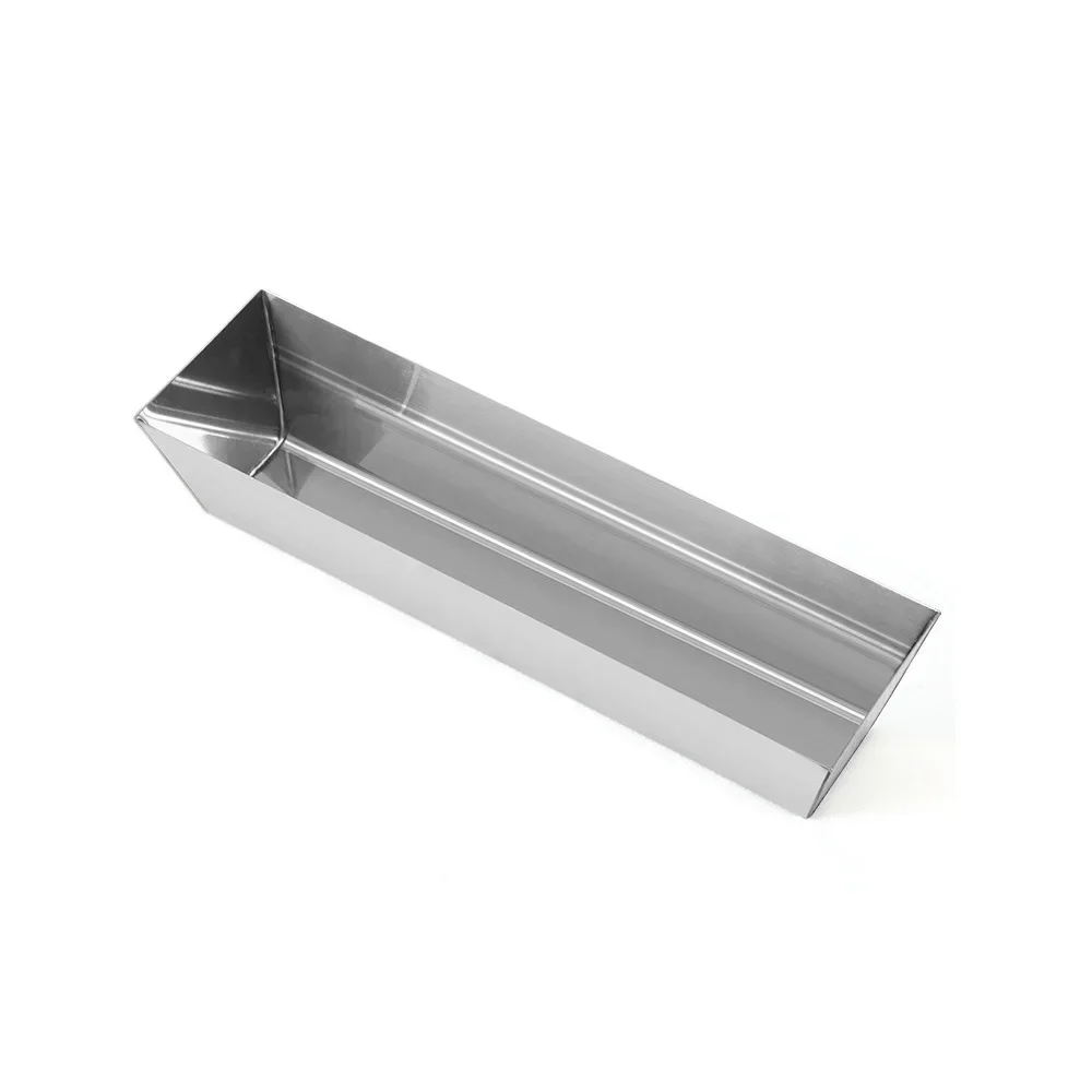 10-14In Stainless Steel Mud Pan Anti Slip Sturdy Accessories Lightweight Drywall Sheared Edges with Reinforced Band Scraping Bar