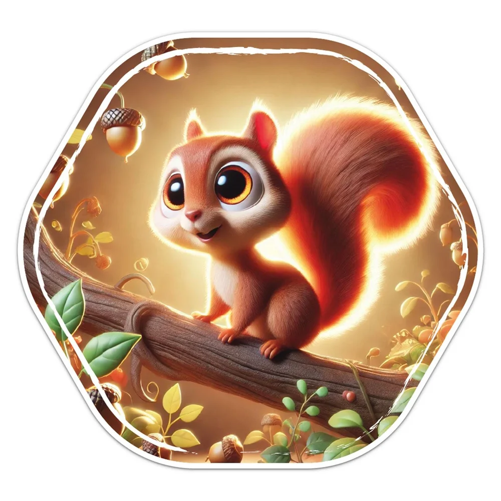 Sweet Squirrel Animal Vinyl Car Sticker Self Adhesive Decal for Truck Window and Travel Case Car Accessories