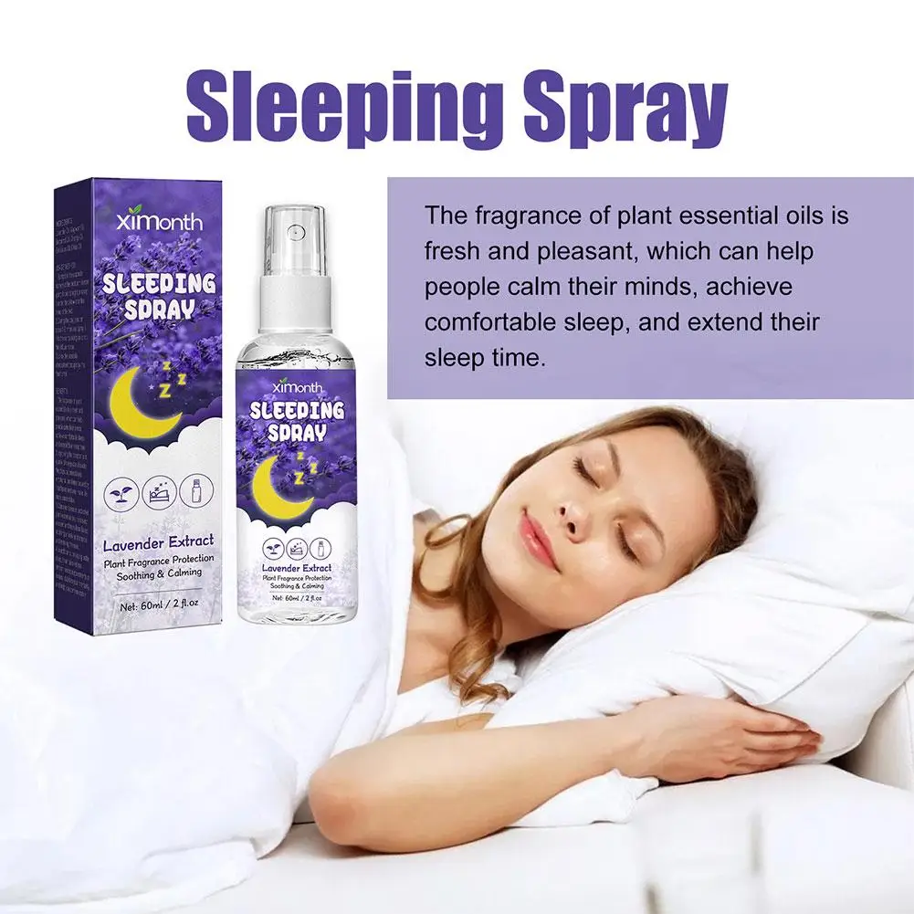 Lavender Sleep Spray 60ml Aromatherapy Sleep Lavender Vanilla Pillow Mist Sleep Pillow Spray For Room Linen Deep Sleep Spray