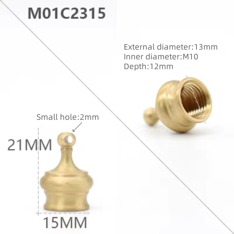 Desk lamp horn holder all copper beautiful ceiling plate nipple copper nut M10 fixing screw cover lighting accessories DIY