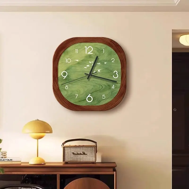#Living Room Clock Decoration Painting Silent Clock Wall Hanging Household Creative Bedroom Nordic Horloge Mural Home Decor