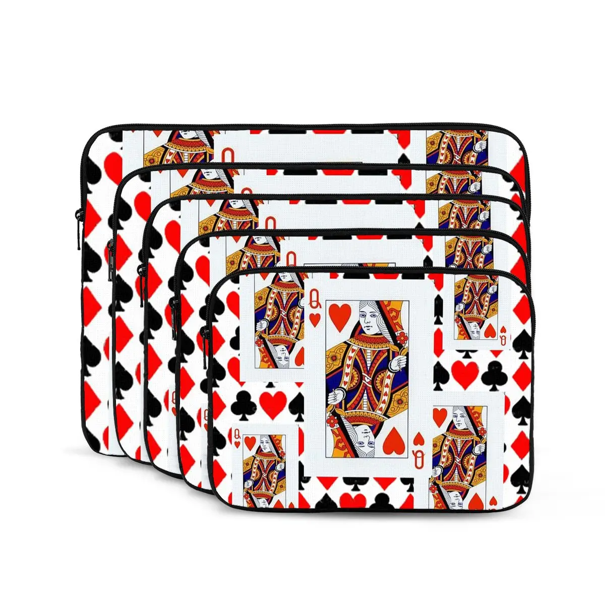 Queen Of Hearts Notebook Laptop Bag Case Pouch For Macbook Air Pro Tablet Shockproof Case Bag