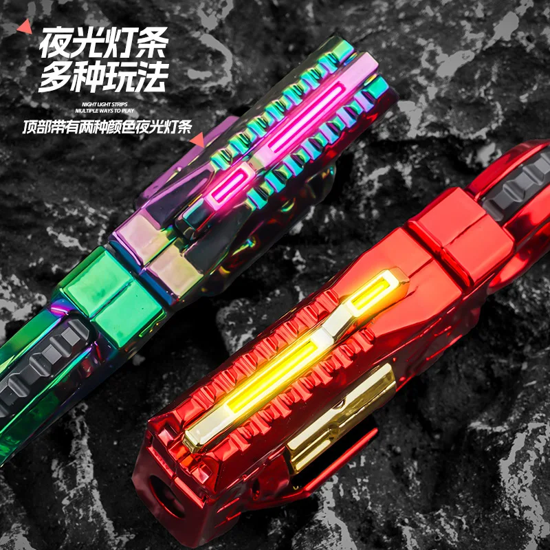 معدن صغير متعدد اللعب اسئلة الوجه ضد الإجهاد مسدس لعبة طرد قذيفة EDC الإجهاد الإغاثة تململ سبينر ألعاب متململة هدية