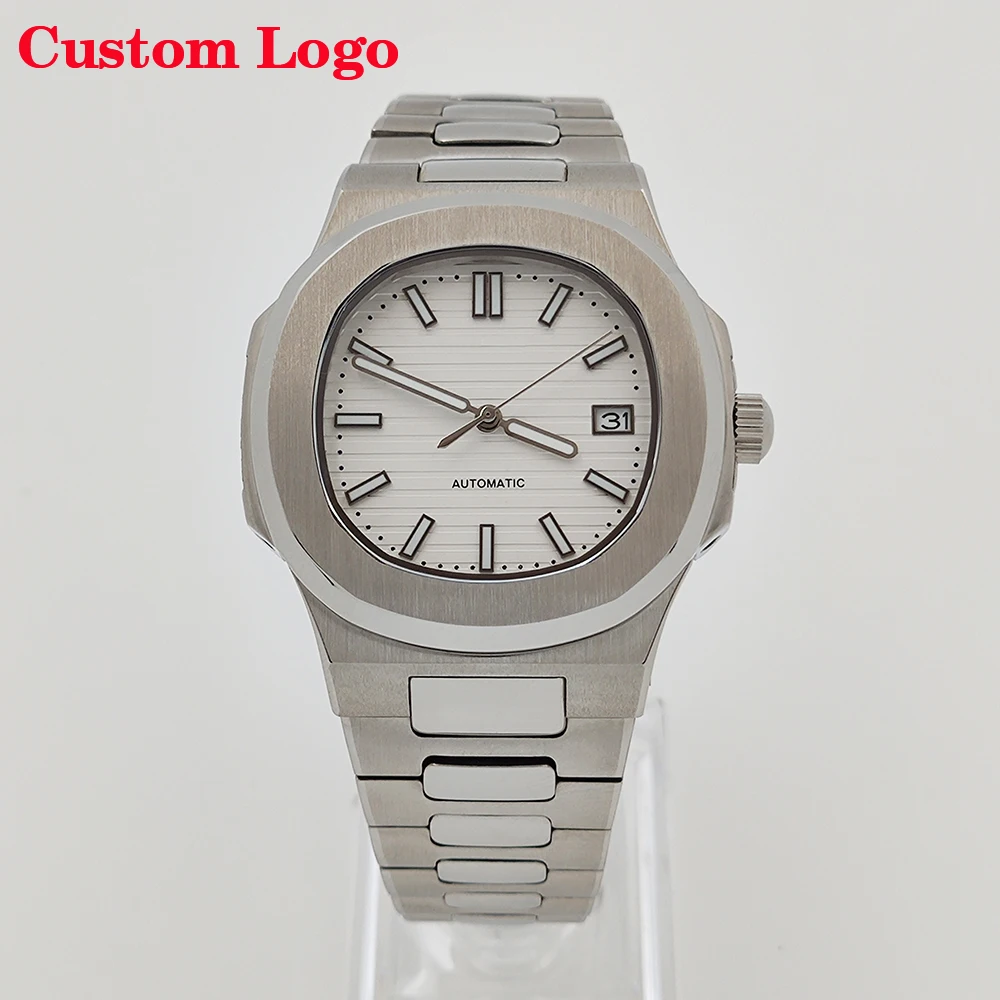 NH35 high-quality Nautilus style waterproof stainless steel men's and women's mechanical watch with NH35 movement installation