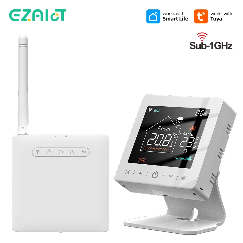 Smart home Wifi thermostaat tuya RF draadloze gasboiler verwarming programmeerbare kamertemperatuur afstandsbediening met alexa google