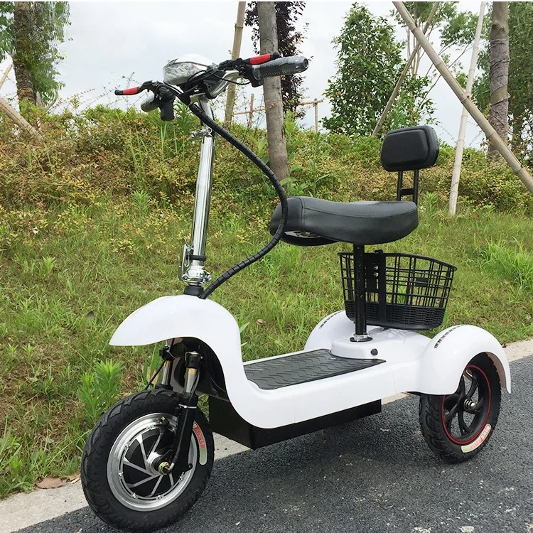 

New adult folding lightweight electric scooter mother parent-child double electric tricycle elderly travel