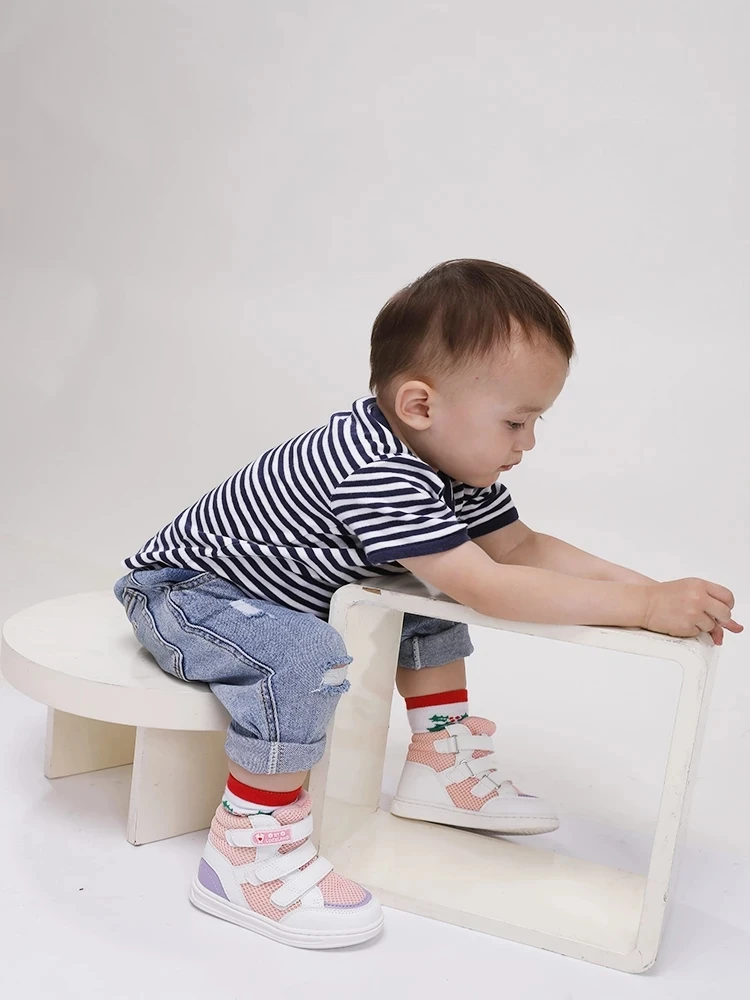 Zapatos ortopédicos para niño, calzado deportivo de otoño para niño, zapatillas de deporte para niña, soporte de arco de cuero y plantillas correctivas