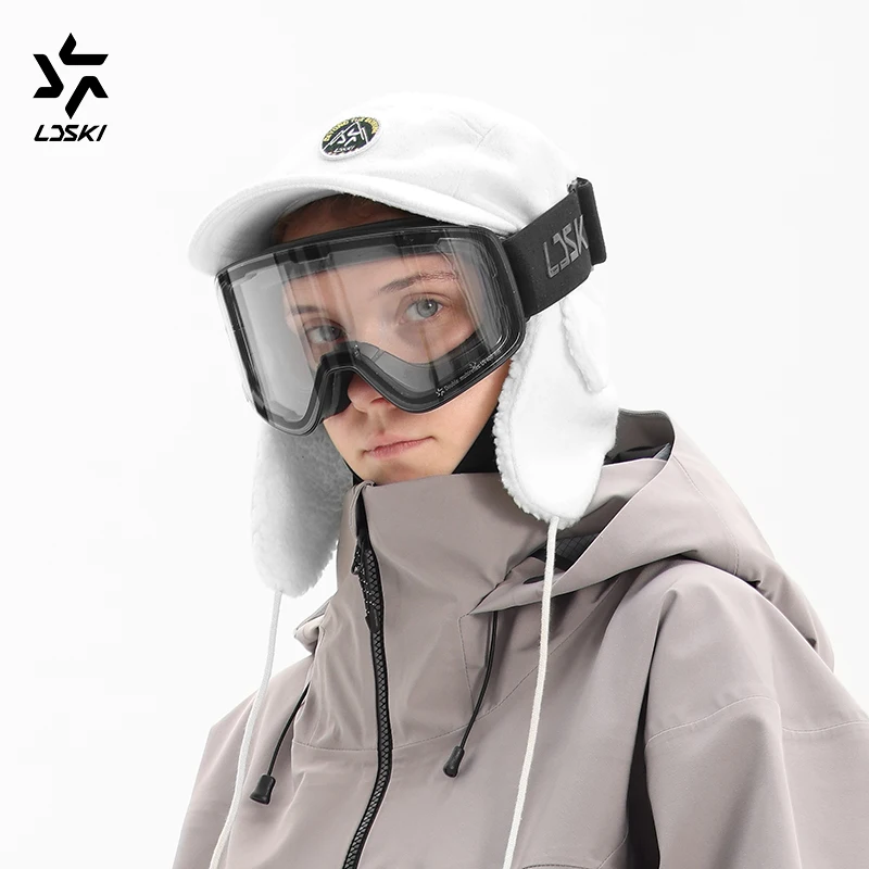 LDSKI Ski Trapper Hat Warm Fleece Ear Protection Adjustable Tightness Snowboarding Winter Outdoor Sports Women Men Cap