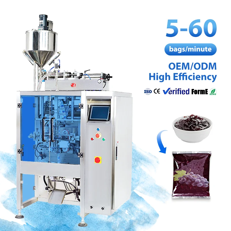 Automatic Liquid Sauce Filling Machinery Grape Juice Jam Sachet Packing Machine High Speed Packaging Line Customized