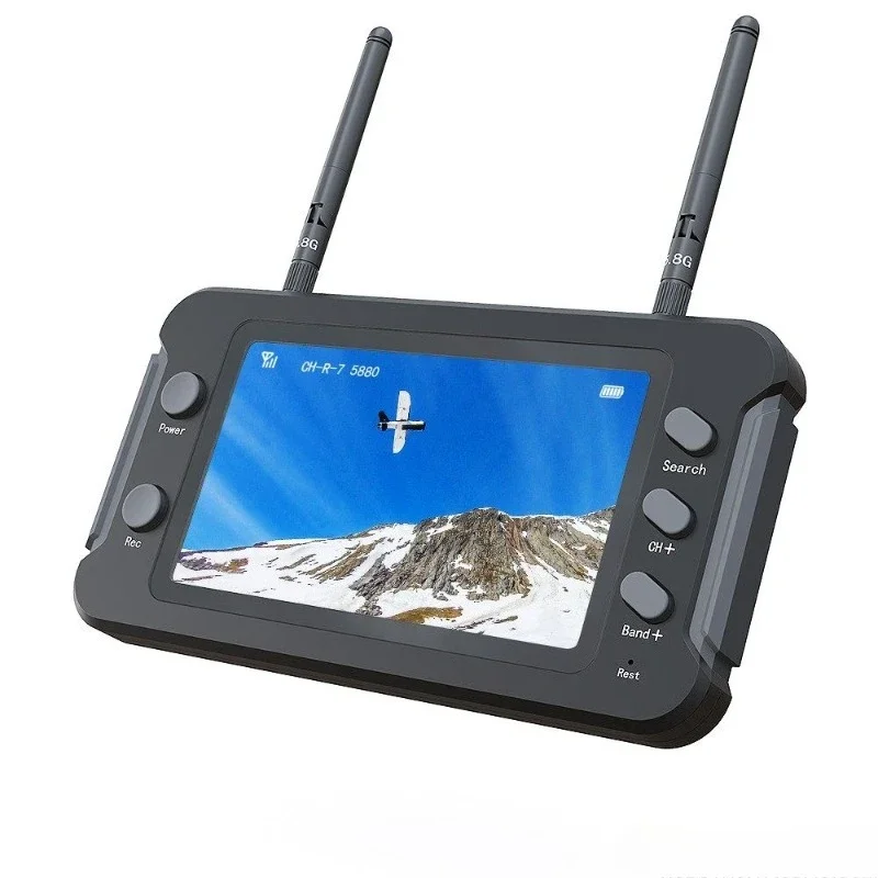 

5803 VRX screen 5.8G analog picture transmission little pilot aerial crossing machine DVR video FPV display