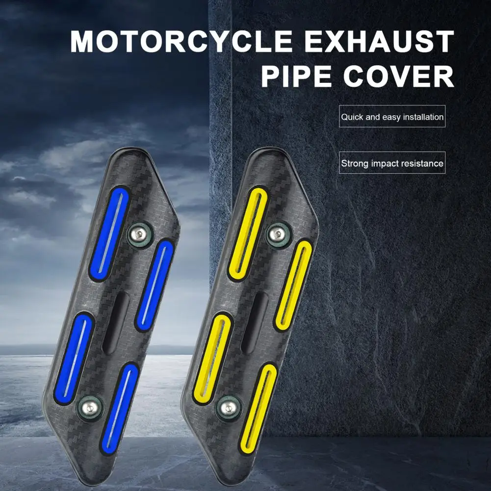 Motorcycle Exhaust Heat Shield Protector ABS Off road Vehicle Motorcycle Exhaust Pipe Cover Heat Shield Decorative