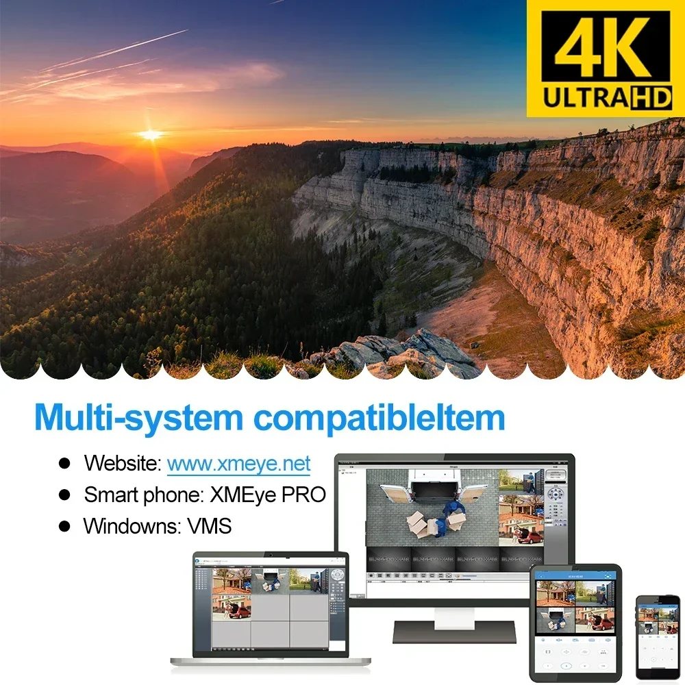 H.265/H.264 16CH 12MP NVR with Motion Detection & P2P Remote Viewing  XMEYE/CMS Compatible