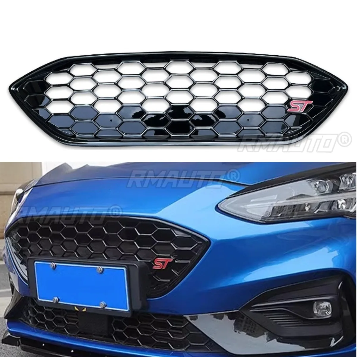 For Fox MK4 Car Grille Front Bumper Grill For Fox MK4 2019 Bumper Grill Racing Grills Front Grill Bumper GrillCar Accessories