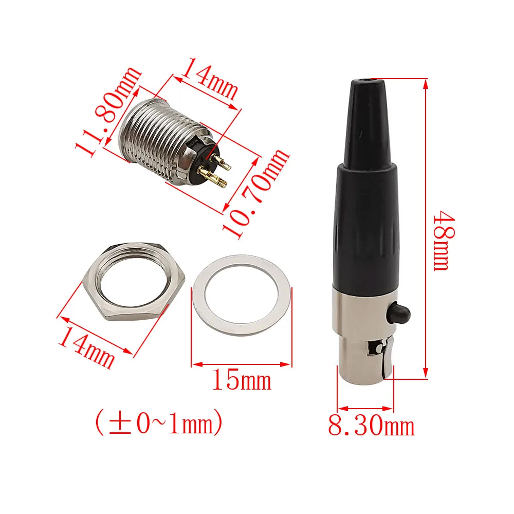 2 قطعة XLR صغير 3/4/5/6 دبوس ذكر التوصيل الهيكل لوحة جبل صغير XLR أنثى المقبس جاك الصوت كابل الميكروفون لحام موصل