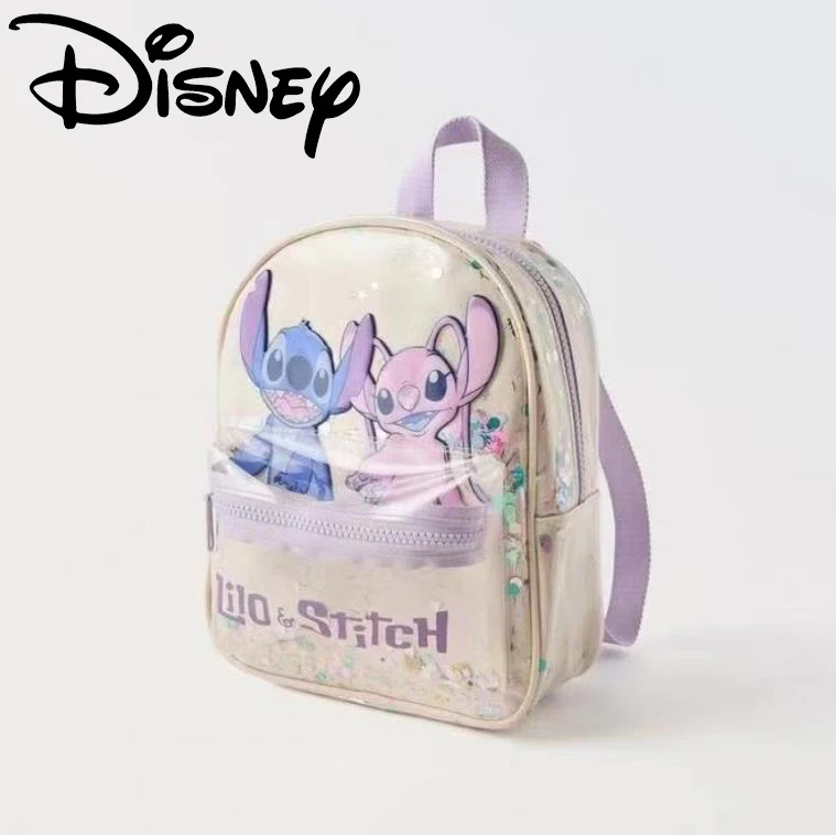 Disney Lilo & Stitch Cartoon Pailletten Rucksack weibliche Mode Dame hohe Kapazität wasserdichte College Rucksack Mädchen Reisebuch Tasche