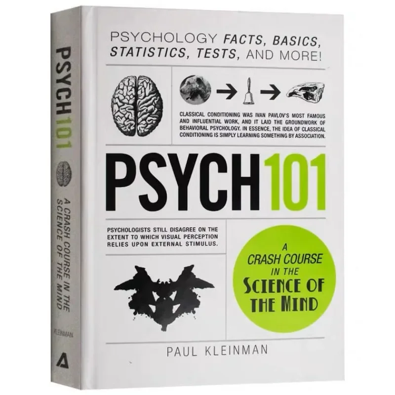 Psych 101 de Paul Kleinman A Crash Couse en la ciencia de la mente Referencia de psicología popular Libro en inglés Tapa blanda