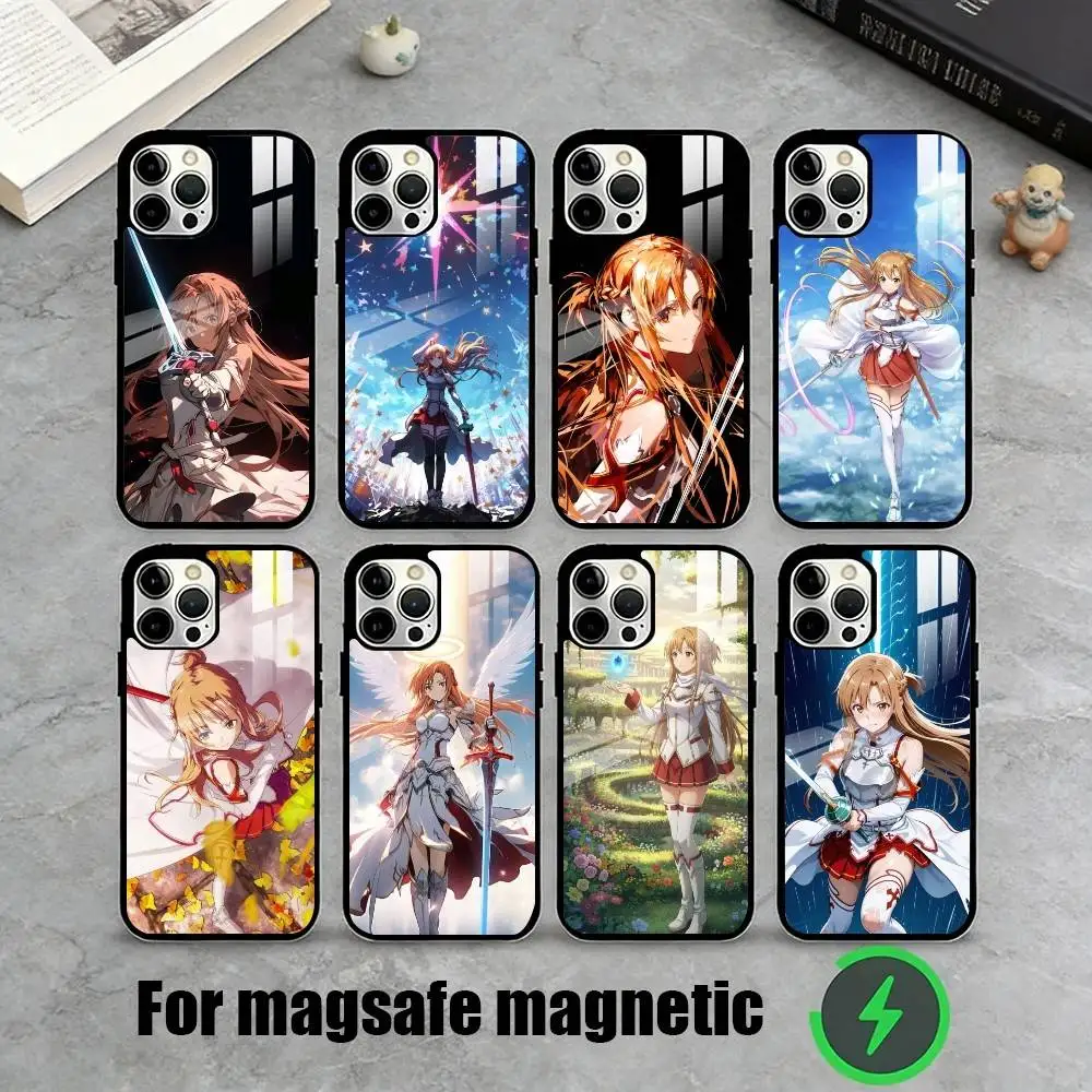 

A-Asuna Anime Phone Case For iPhone17,16,15,14,13,12,11 Plus,Pro Magnetic For Magsafe Wireless Charging
