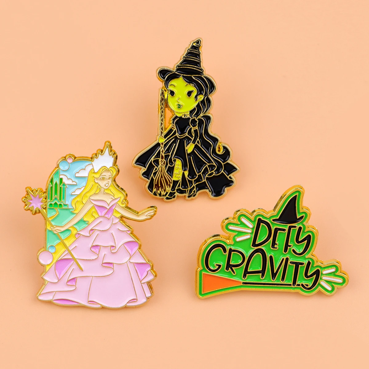 

Cartoon Witch Enamel Pin Metal Brooches Lapel Pins Badge on Backpack Clothing Fashion Jewelry Accessories for Friends Gifts