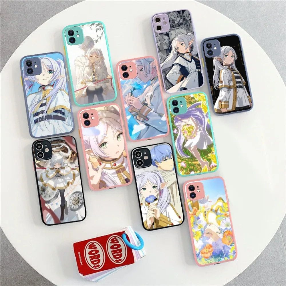 Anime Frieren Beyond Journeys End Phone Case For IPhone 14 X XR XS 7 8 Plus 11 12 13 Pro MAX 13mini Matte Shockproof Case