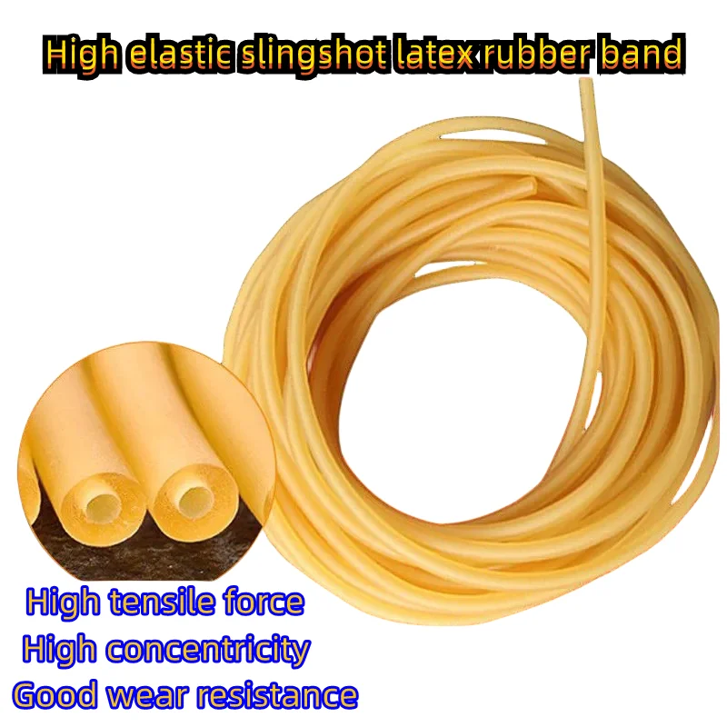 Natural Latex Slingshots Plain Rubber Tube 0.5-5M For Hunting Shooting 3X6mm Diameter High Elastic Tubing Band Accessories