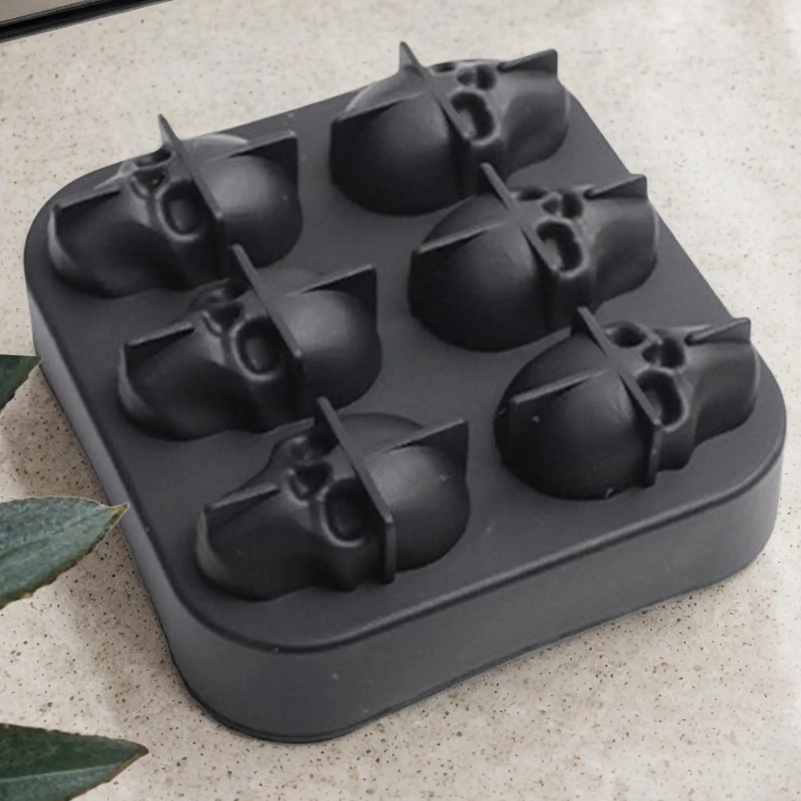 Molde de hielo de calavera de Halloween, molde de hielo 3D para cóctel, utensilios de cocina de Halloween, suministros de fiesta para vino, whisky, zumo de bebidas