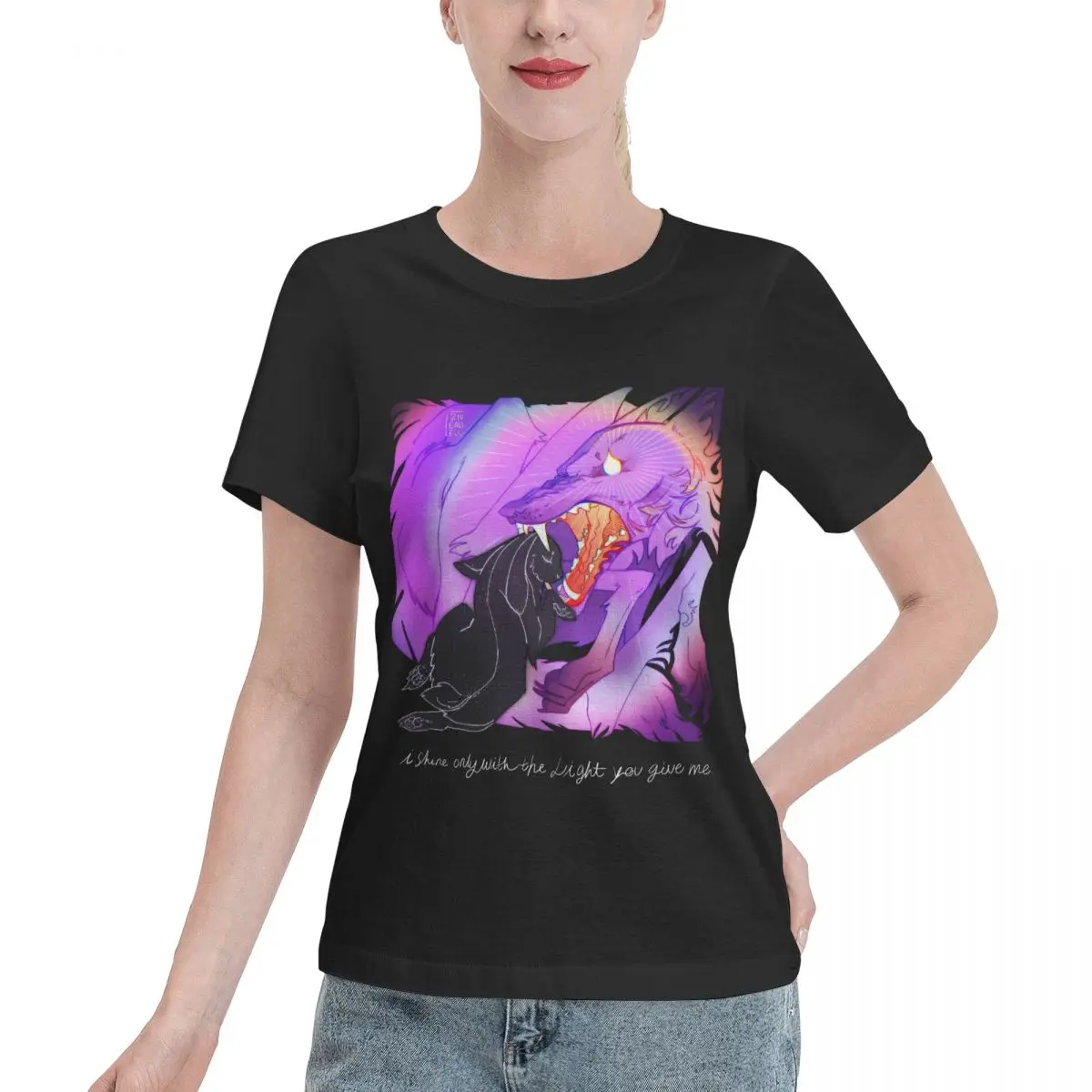 Washable CRANE WIVES - The Moon Will Sing Women's T-shirt College Wear 100% Cotton T Shirt