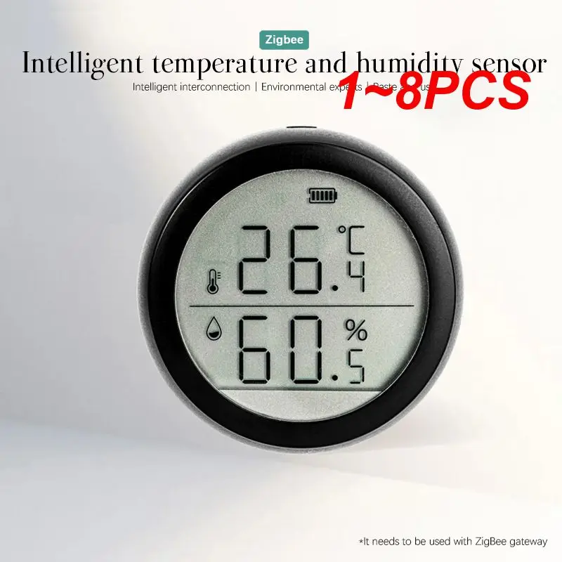 

1~8PCS Indoor Hygrometer Work With Alexa And Home Long Standby Tuya Battery Powered Thermometer Detector