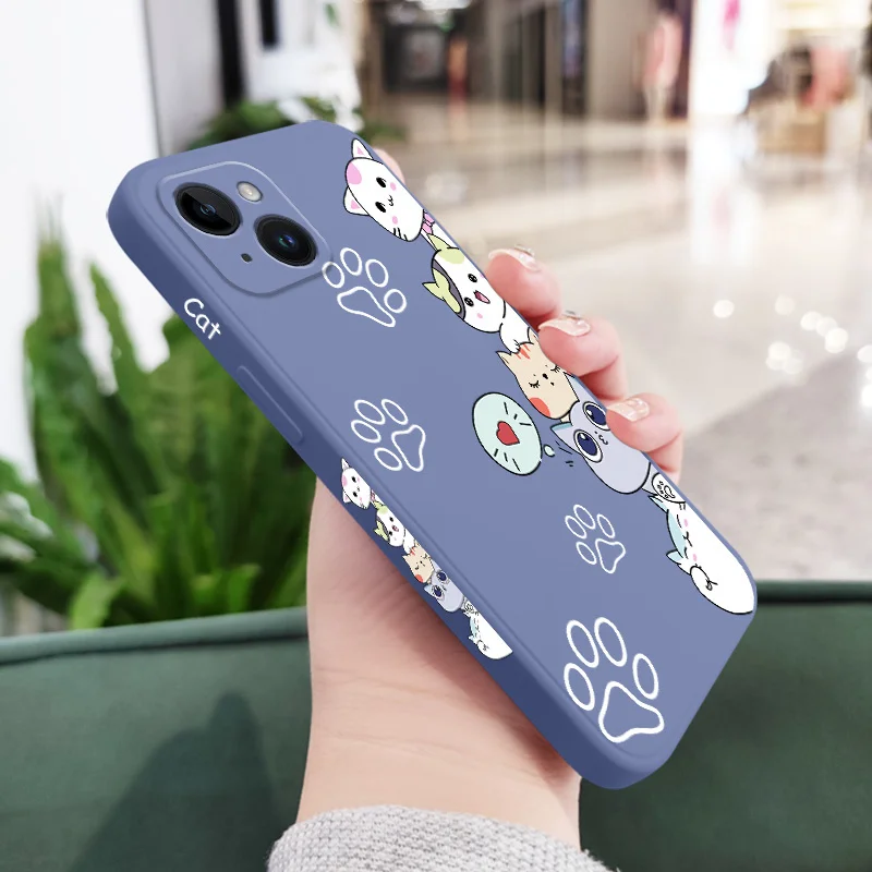 Custodia per telefono con gatti impilabili per iPhone 17 17 Air 16 16e 15 14 13 12 11 Plus Pro Max Mini X XR XS Plus Cover