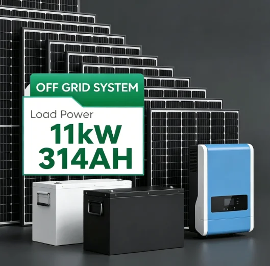 11KW All-in-One Home Solar System, 16KWH LiFePO4 Battery MPPT Monocrystalline Panel Grid Complementary Kit