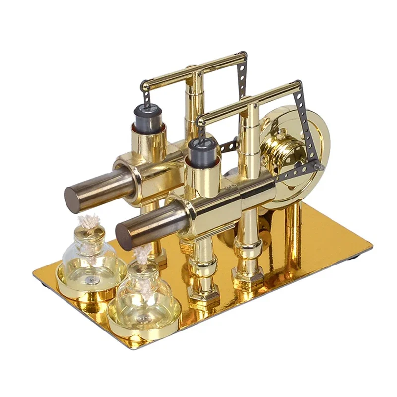 Two Cylinder Stirling Engine Generator Steam Engine Physics Experiment Popular Science Production Invention Toy