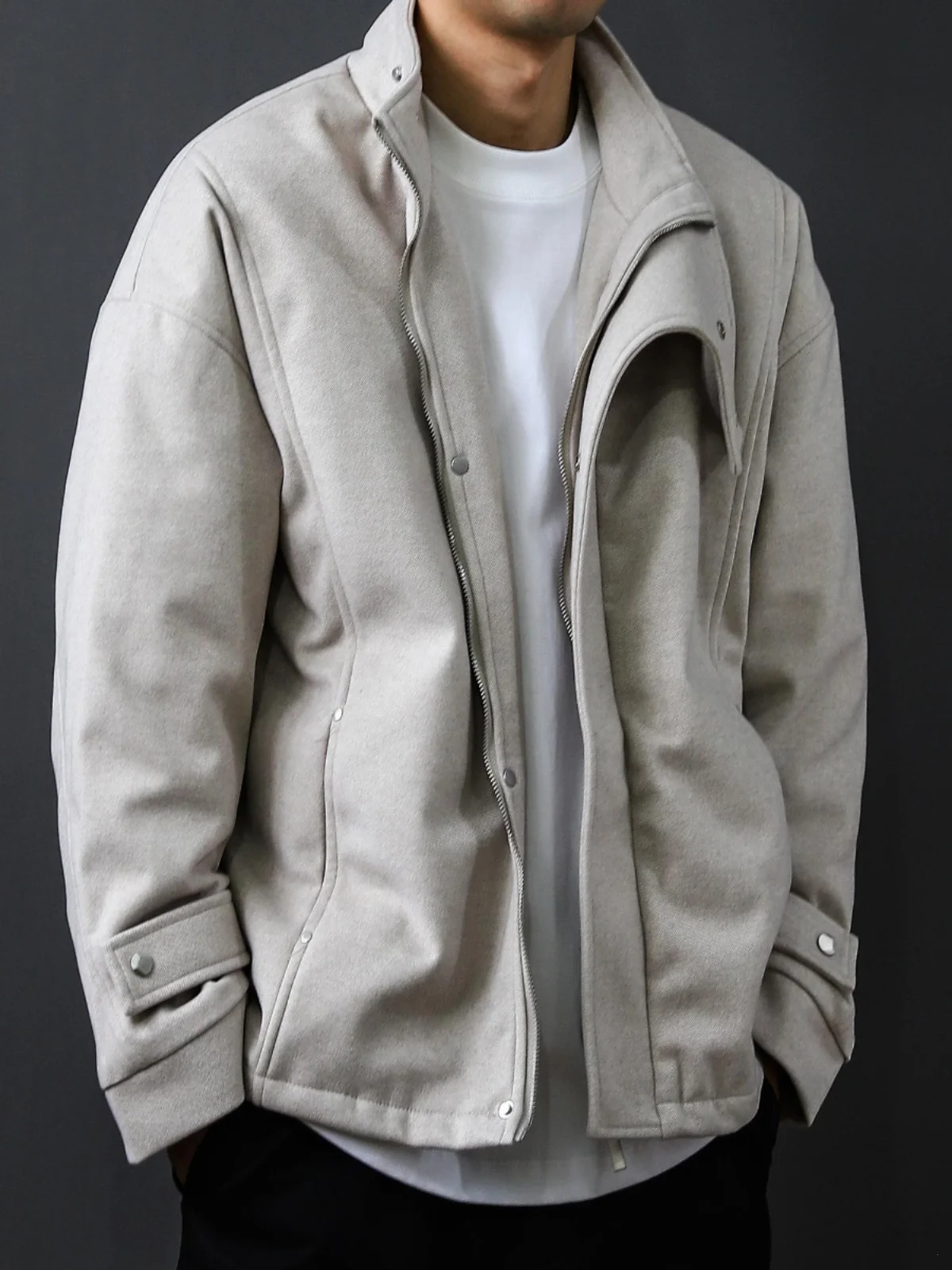 

Мужская свободная куртка-бомбер с 90% белым утиным пухом, осенне-зимняя, в стиле ретро, из твида, универсальная, молодежная, трендовая