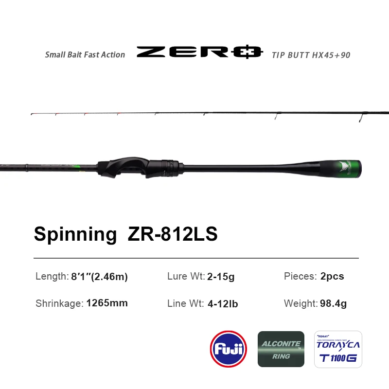 PURELURE ZERO Small Bait Light High Carbon Long Throwing Rod Rock Fishing Spinning Trout Rod BFS Fishing Casting UL Stream Bass image 3