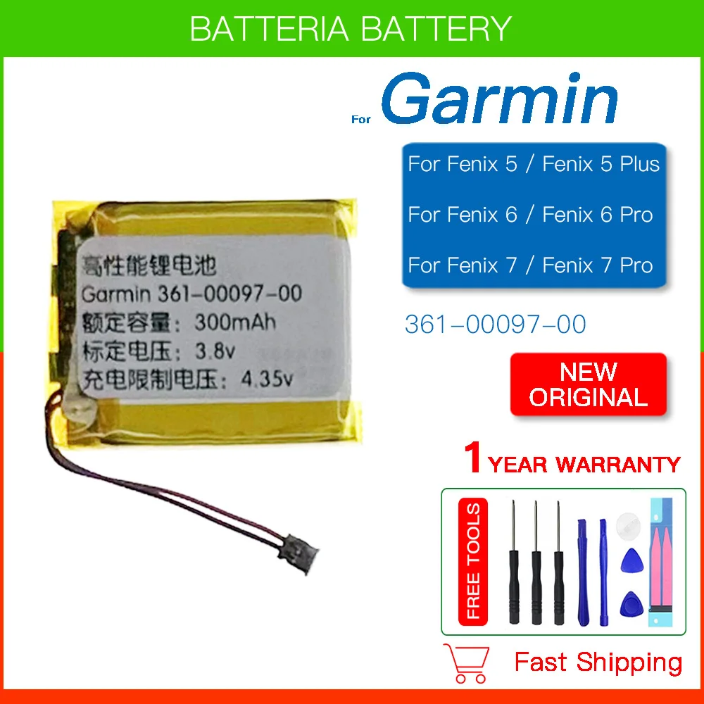Genuine Rechargeable Li-ion Battery 361-00097-00 For Fenix 5/Fenix 5 Plus For Fenix 6/Fenix 6 Pro For Fenix 7/Fenix 7 Pro+ Tools