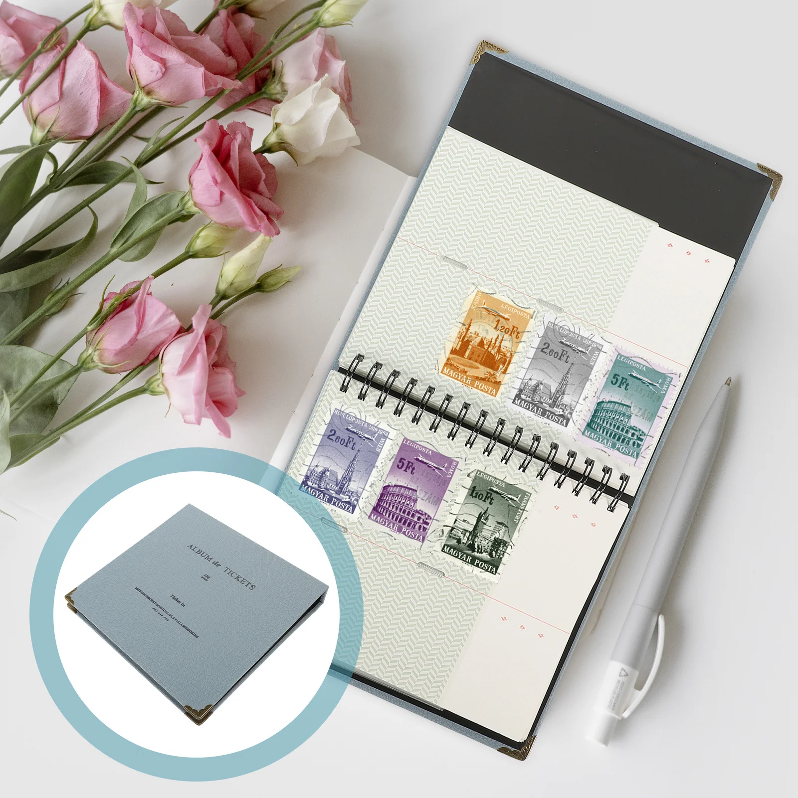 티켓 보관 앨범 견고한 휴대용 기념품 정리함 콘서트 영화 여행 수집품 메모리 카드 홀더 루즈 리프