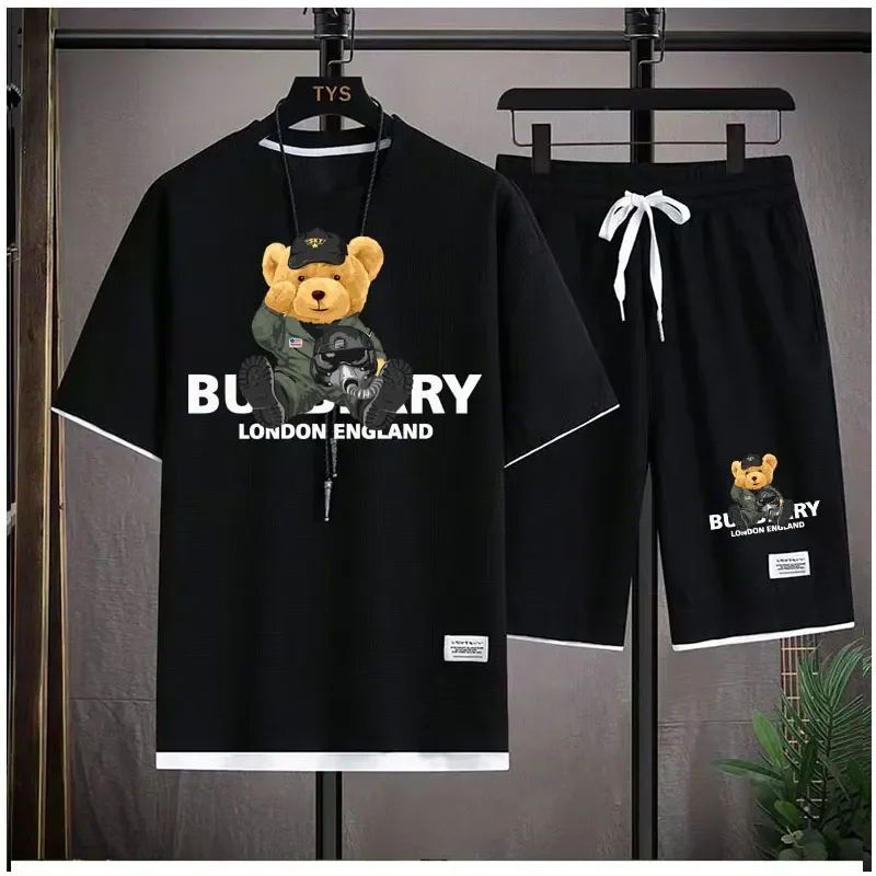 

New Men's T-Shirts Set Luxury Brand Quality Shorts Tracksuit 2 Piece Outfits Fashion Print Summer Men's sets Clothing Streetwear