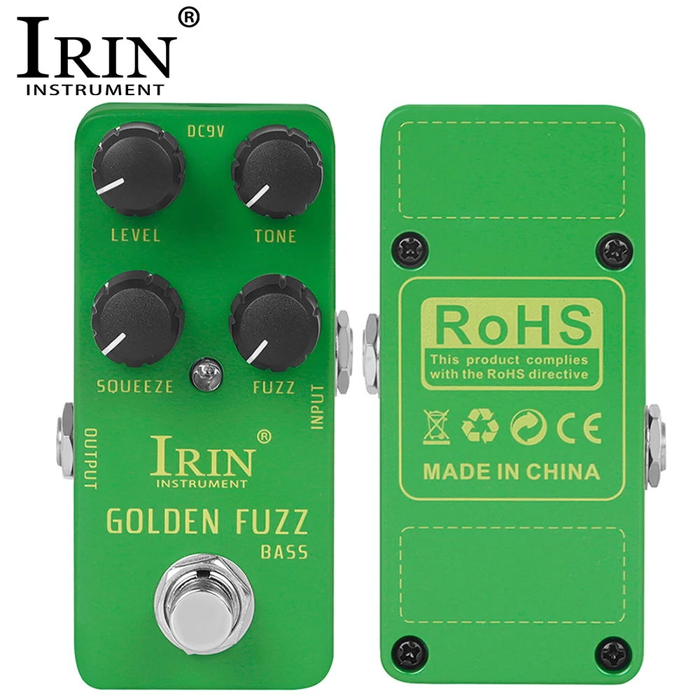 

IRIN RS-20 Golden FUZZ педаль для бас-гитары Deep/Scuzzy Fuzz электрическая педаль для бас-гитары, эффектные аксессуары для настоящей байпас гитары