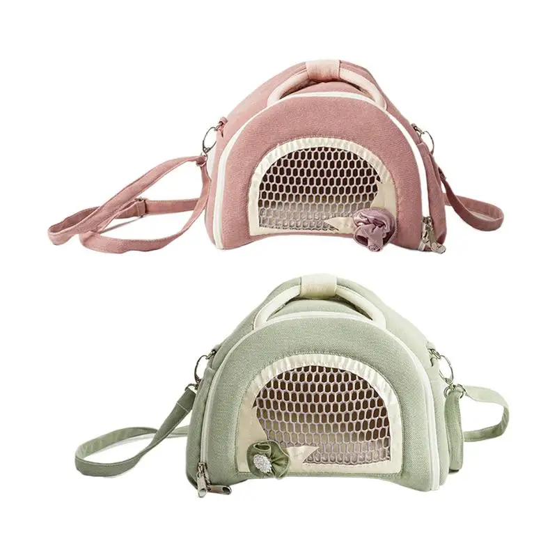 

Hamster Take-away Bag Guinea Pig Breathable Travel Bag Zipper Hamster Outdoor Carrier Pet Products For Hamster Bunny Hedgehog