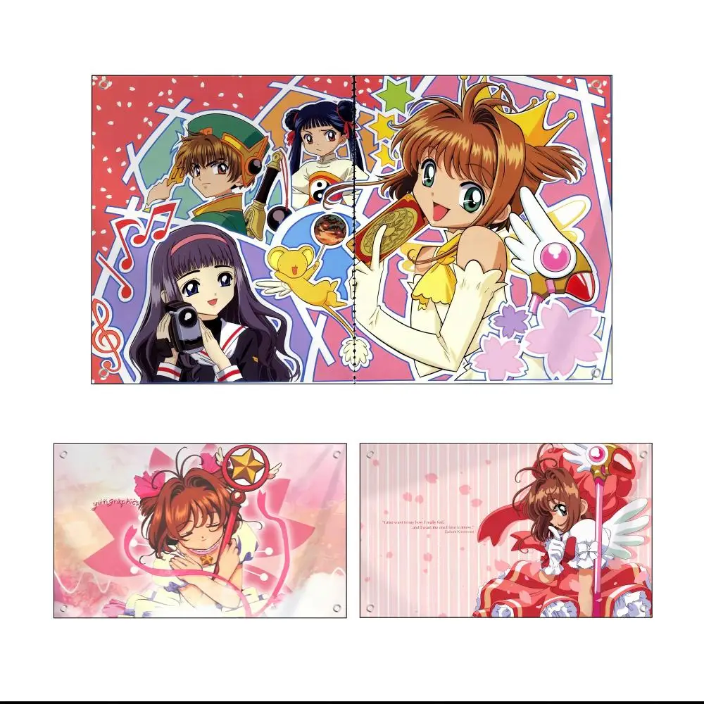 Magical Anime C-Cardcaptor Sakura Flags Fade-Resistant Fabric Garden Flag | Outdoor Hanging Sign for Shop Home