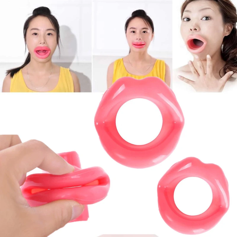 Silicone Rubber Mouth Piece Muscle Face Slimmer Exercise Anti Wrinkle Lip Trainer Mouth Massager Exerciser Mouthpiece Face Care