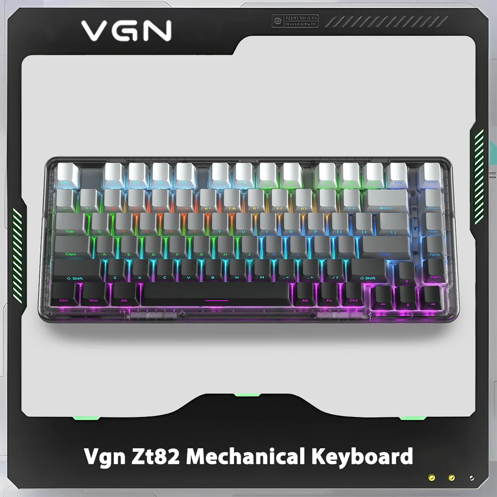 Vgn Zt82 Mechanical Keyboard 3modes Wireless Bluetooth Hot Swap Rgb Gaming Keyboard Gasket Customized Pc Gamer Accessories Gifts