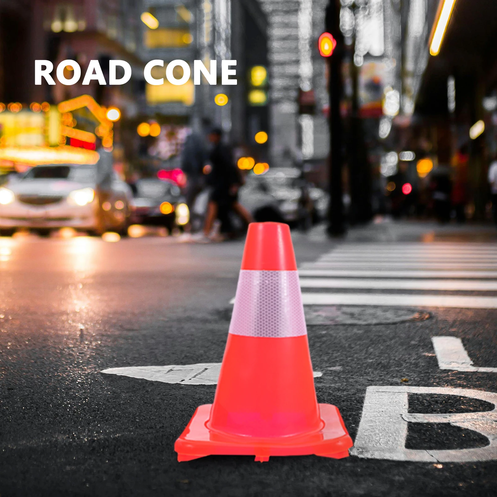 Road Cone Warning Tube Outdoor Cones Plastic Garage Parking Aid Emergency Reflective