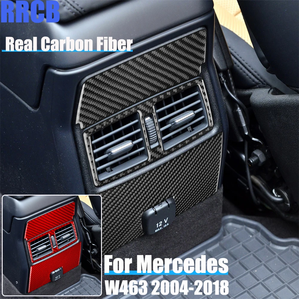 

Real Carbon Fiber Car Accessories Rear Vent Set Soft Cover Sticker For Mercedes-Benz G Class W463 G500 G55 G63 G550 2004-2018