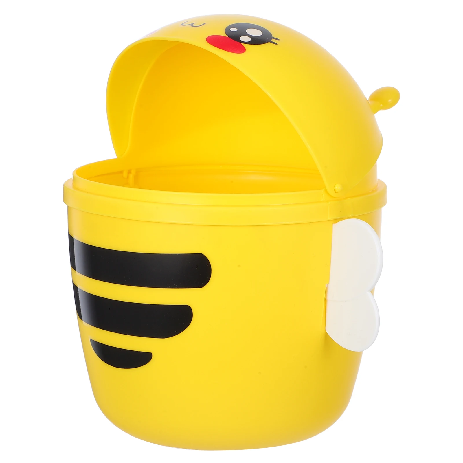 

Flip Lid Mini Trash Can Desktop Garbage Bin Easy to Use for Tissues Wastepaper Peelings Crumbs Storage
