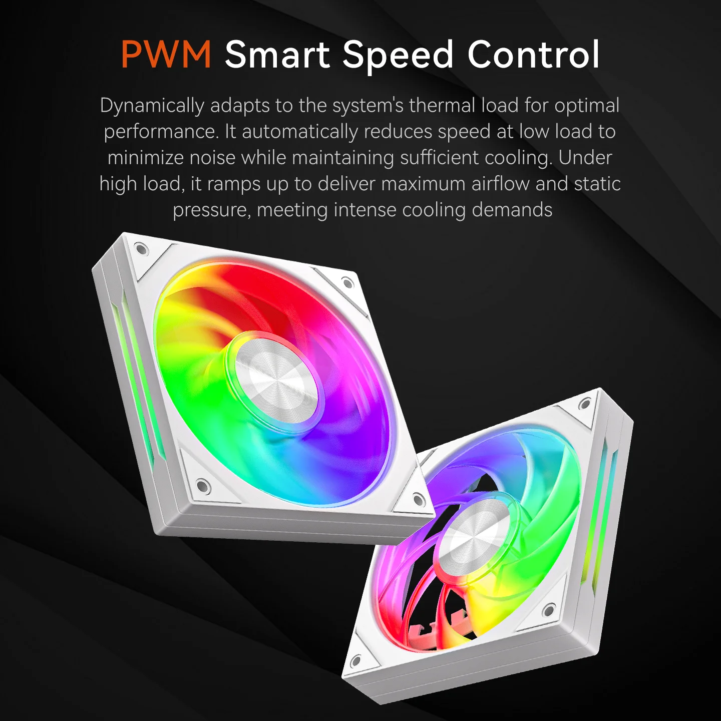 Power Train X-GAMERX FD120 ARGB CPU Cooler Fan 12cm PWM Quiet Water Cooling PC Case Fan Large Air Volume 71.36CFM/800-2200RPM