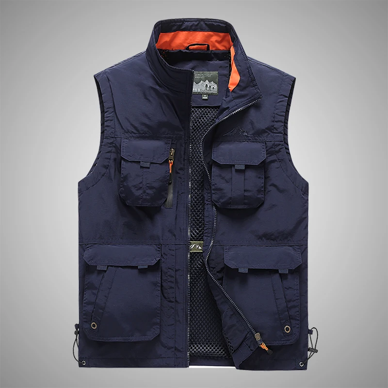 

Men Outdoor Sports Leisure Sleeveless Vest for Autumn Winter Comfortable Versatile Fashionable Windproof Breathable Leather Vest