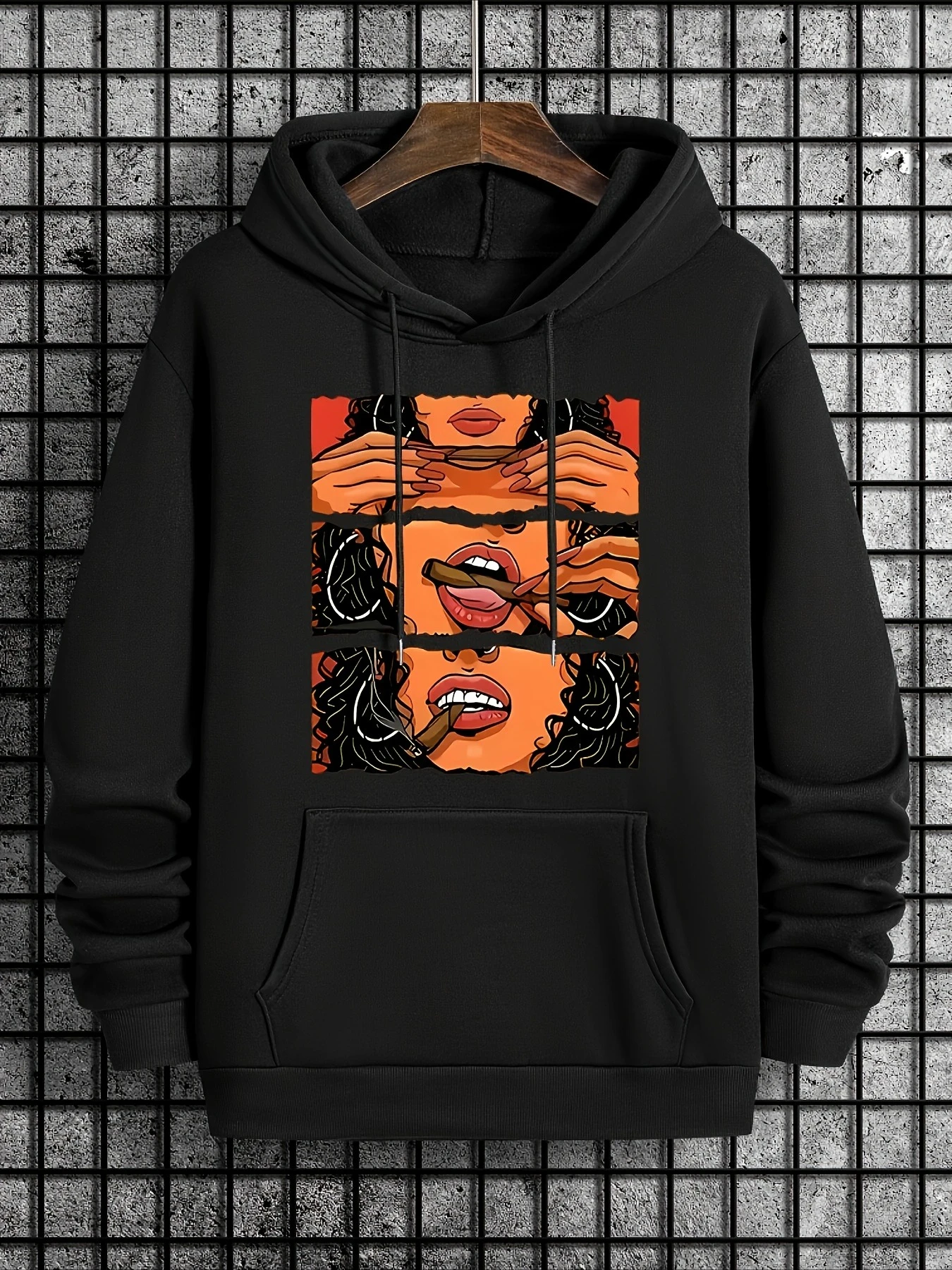 سويت شيرت رجالي للخريف والشتاء مقاس كبير مطبوع كاجوال بقلنسوة وأكمام طويلة من القطن الخالص ملابس رياضية ناعمة للحفلات الخارجية