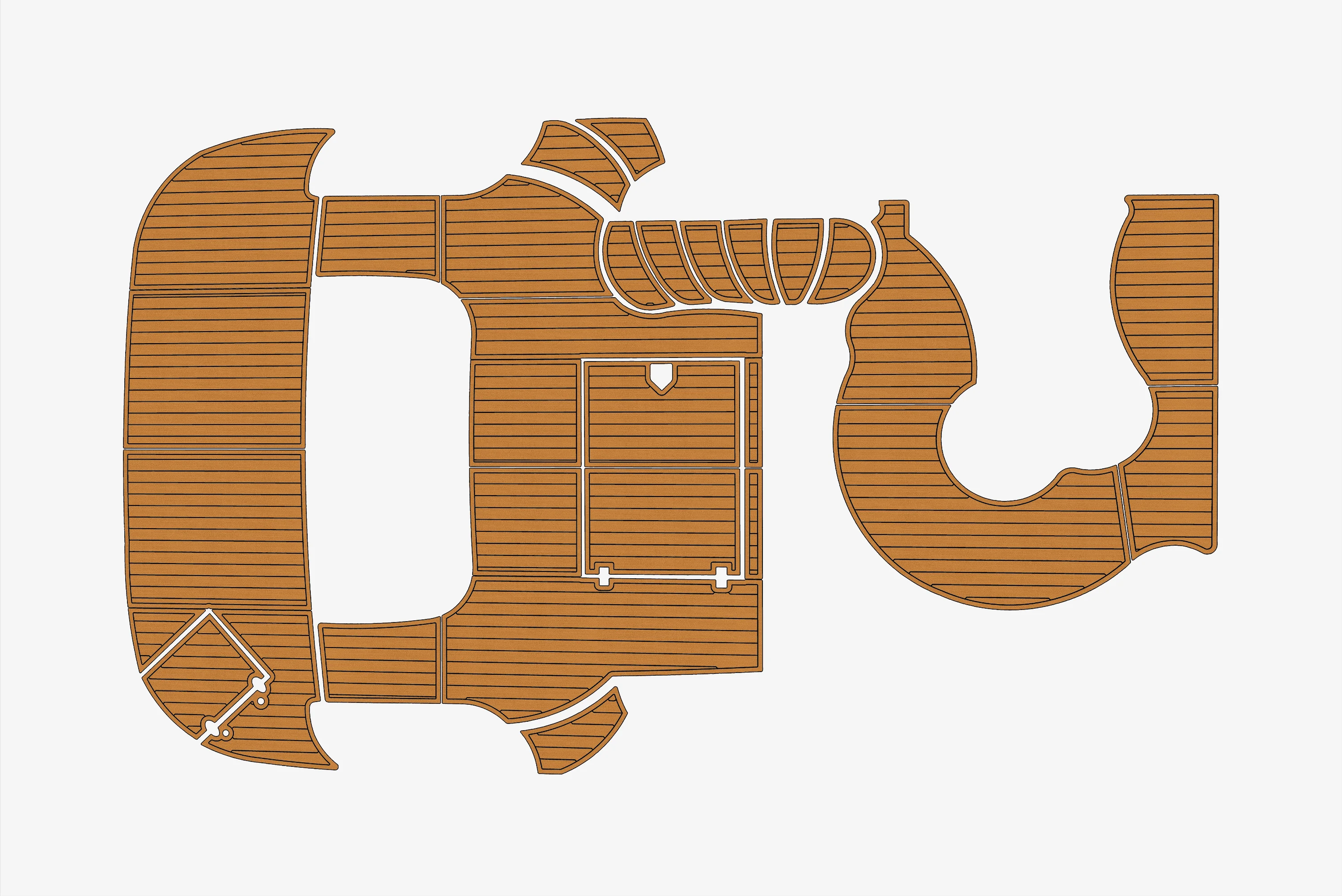 

2001-2002 Azimut 46 1/4 дюйма, 6 мм, пена EVA, нескользящий морской коврик из тикового дерева, морской ковер, морской пол