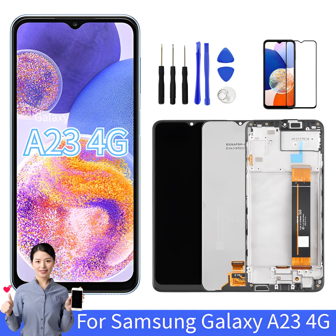 

ЖК-экран для Samsung galaxy a23, 6,6 дюйма, 4G, оригинальный цифровой преобразователь сенсорного экрана для Galaxy A23, DSN, A235F, A235M, A235N