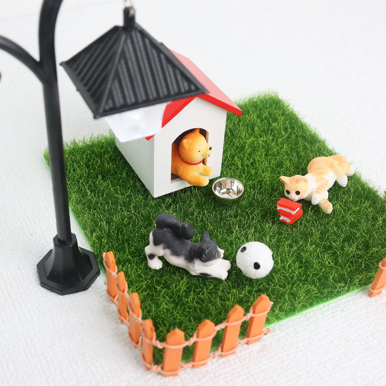 hondenhuis voor kinderen simulatie schaal 1:12 foto rekwisieten DIY accessoires buiten dier puppy set miniatuur poppenhuisaccessoires